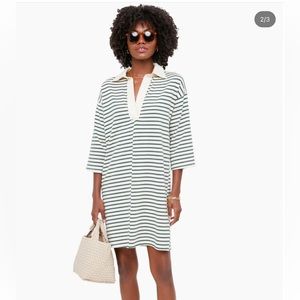 Tuckernuck Green Stripe Ashton Knit Polo Dress